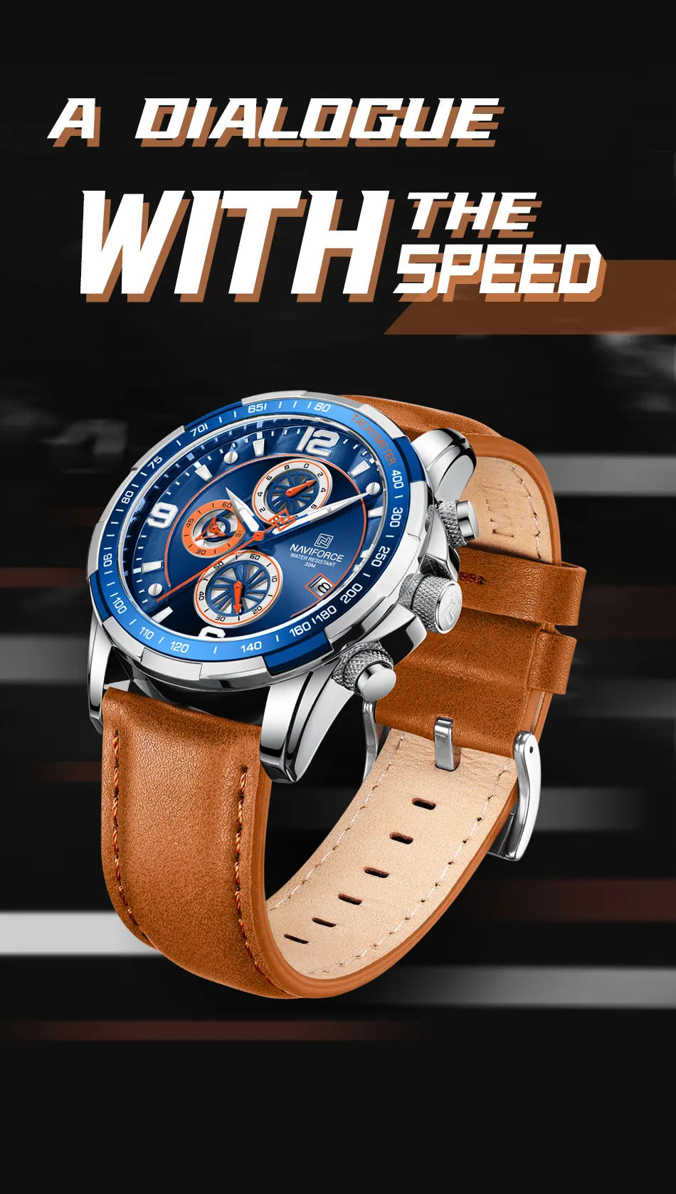 NAVIFORCE Chronograph Leather watch