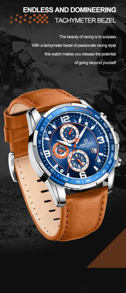 NAVIFORCE Chronograph Leather watch